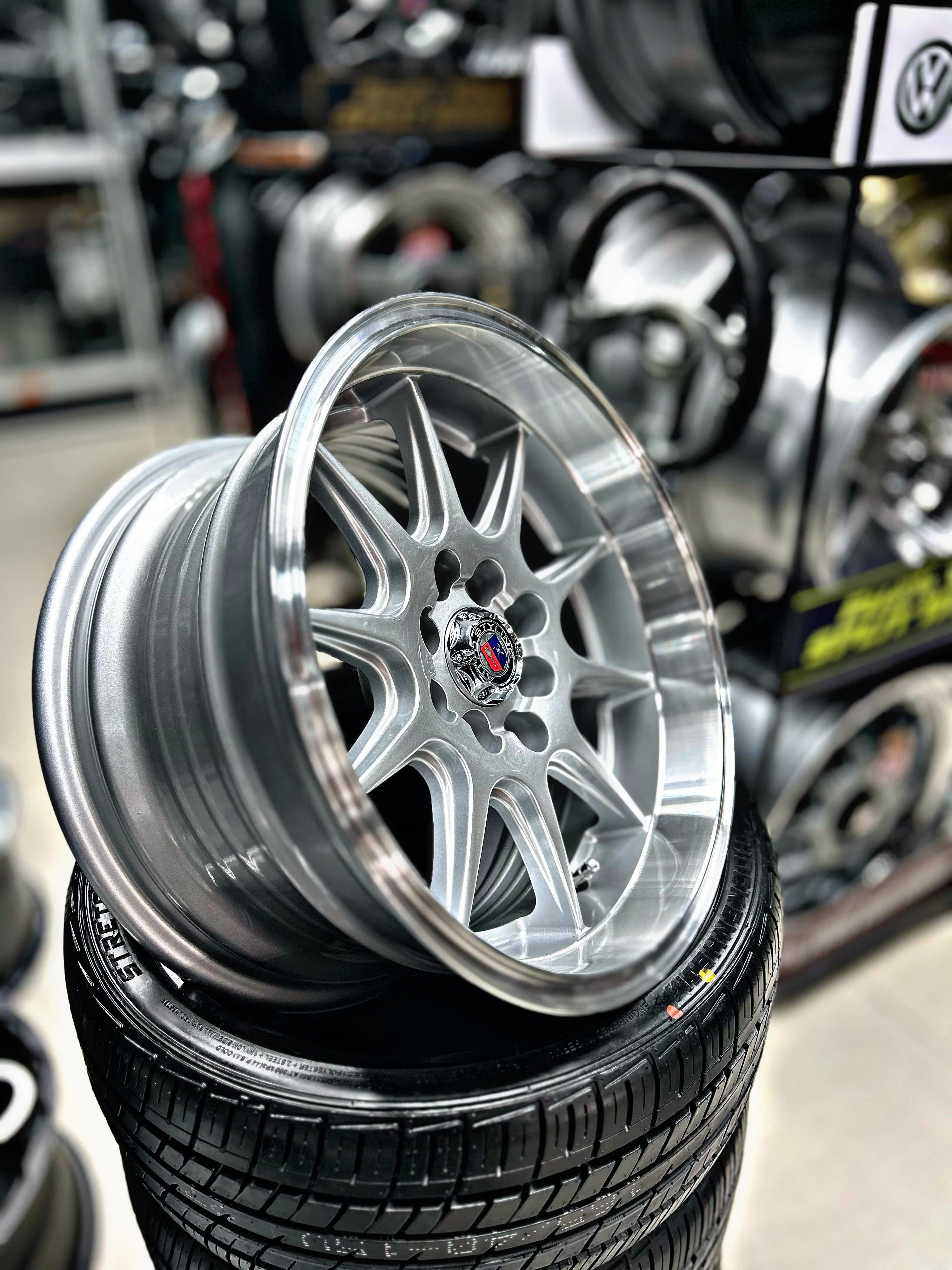15” AS- 7165 4/100 4/114 silver wheels - Image 3