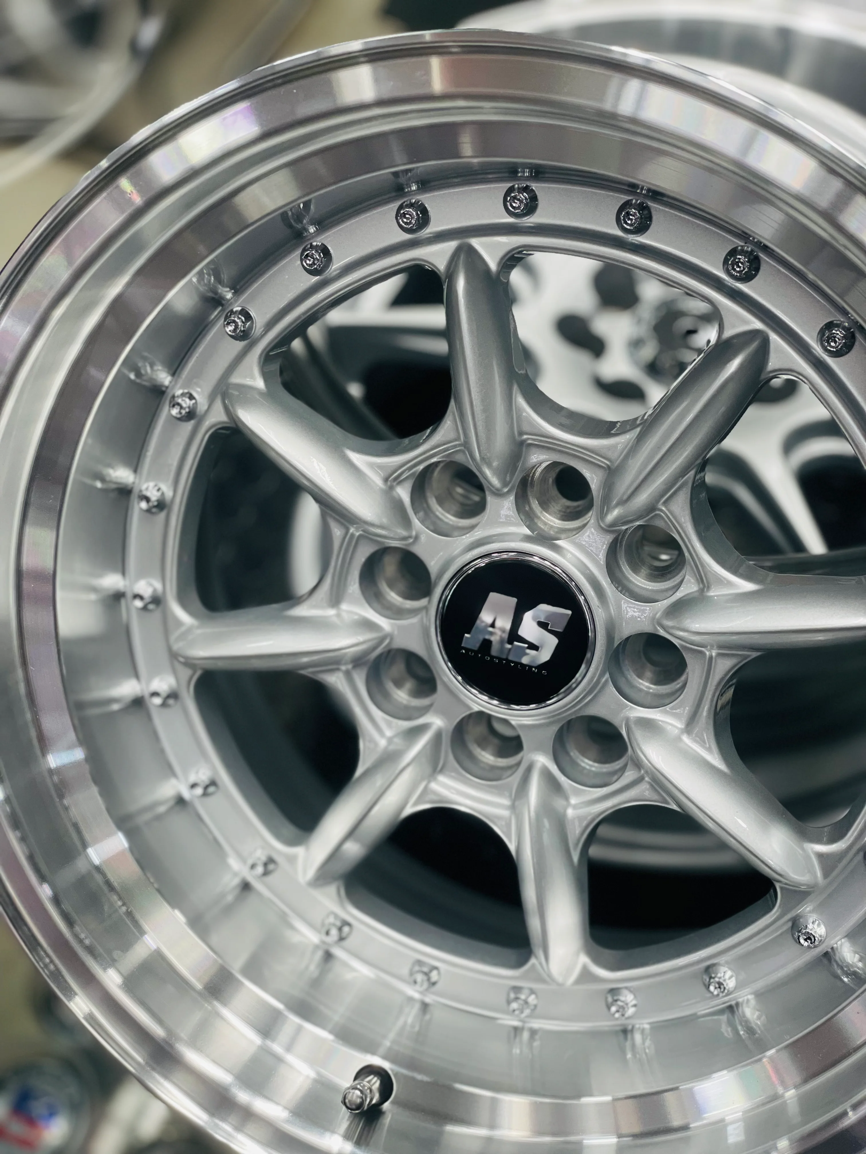 15” AS-7168 MINI LITES SILVER 4/100 4/108 wheels - Image 2