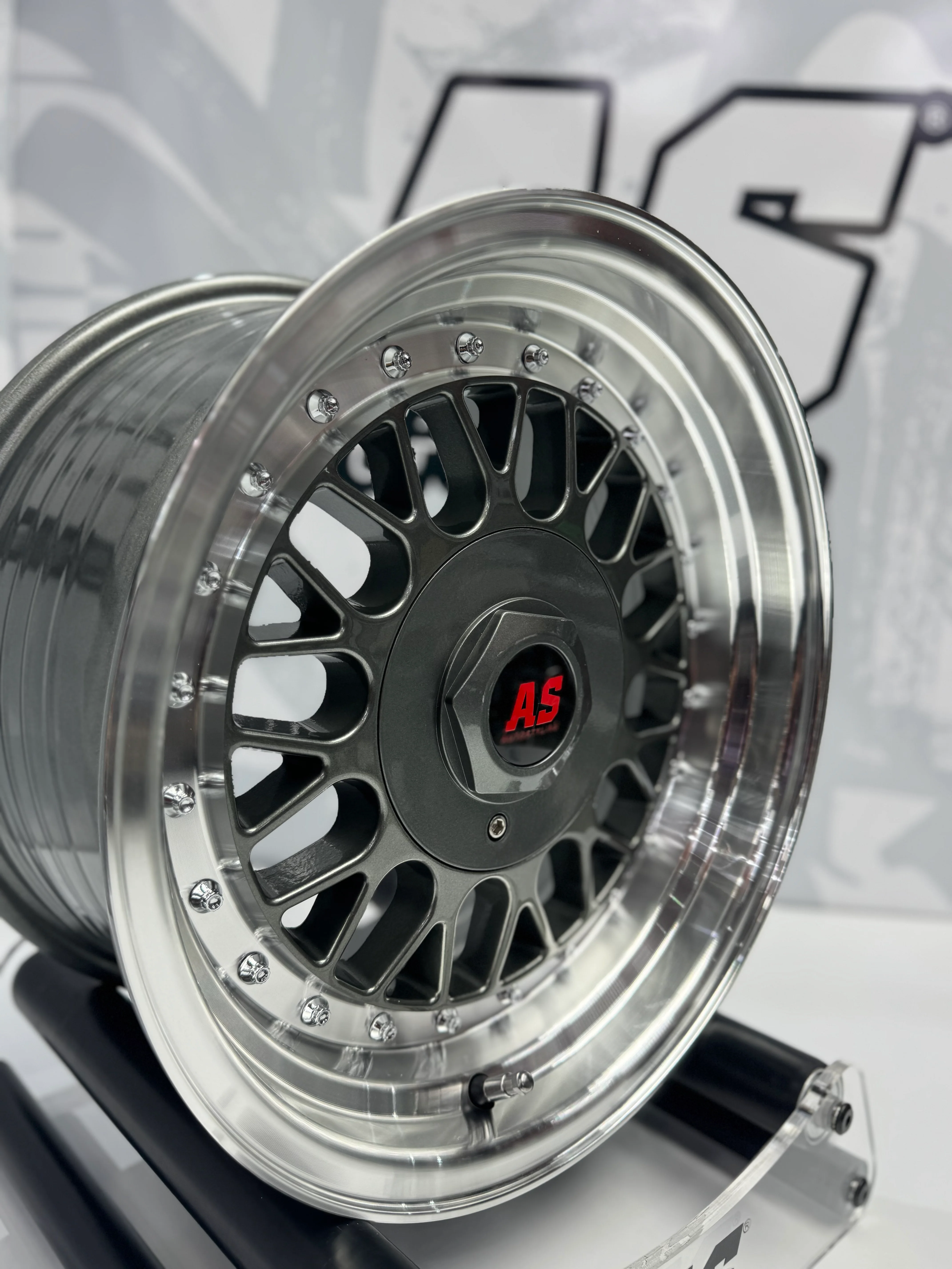 15” AS- 7501 4/100 4/114 gunmetal grey wheels - Image 7