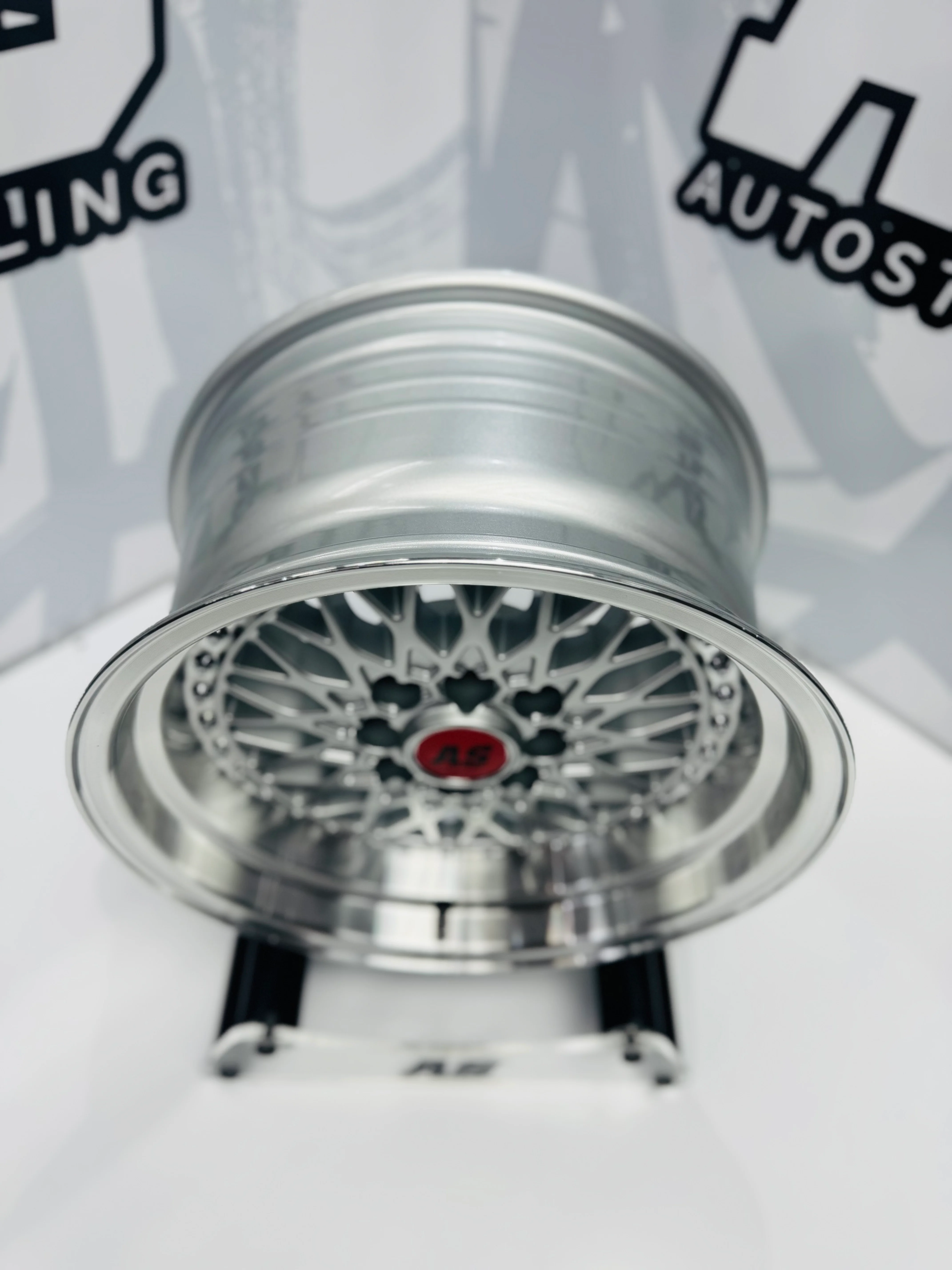 15” AS-7569 MESH  SILVER  4/100 4/114 wheels - Image 4