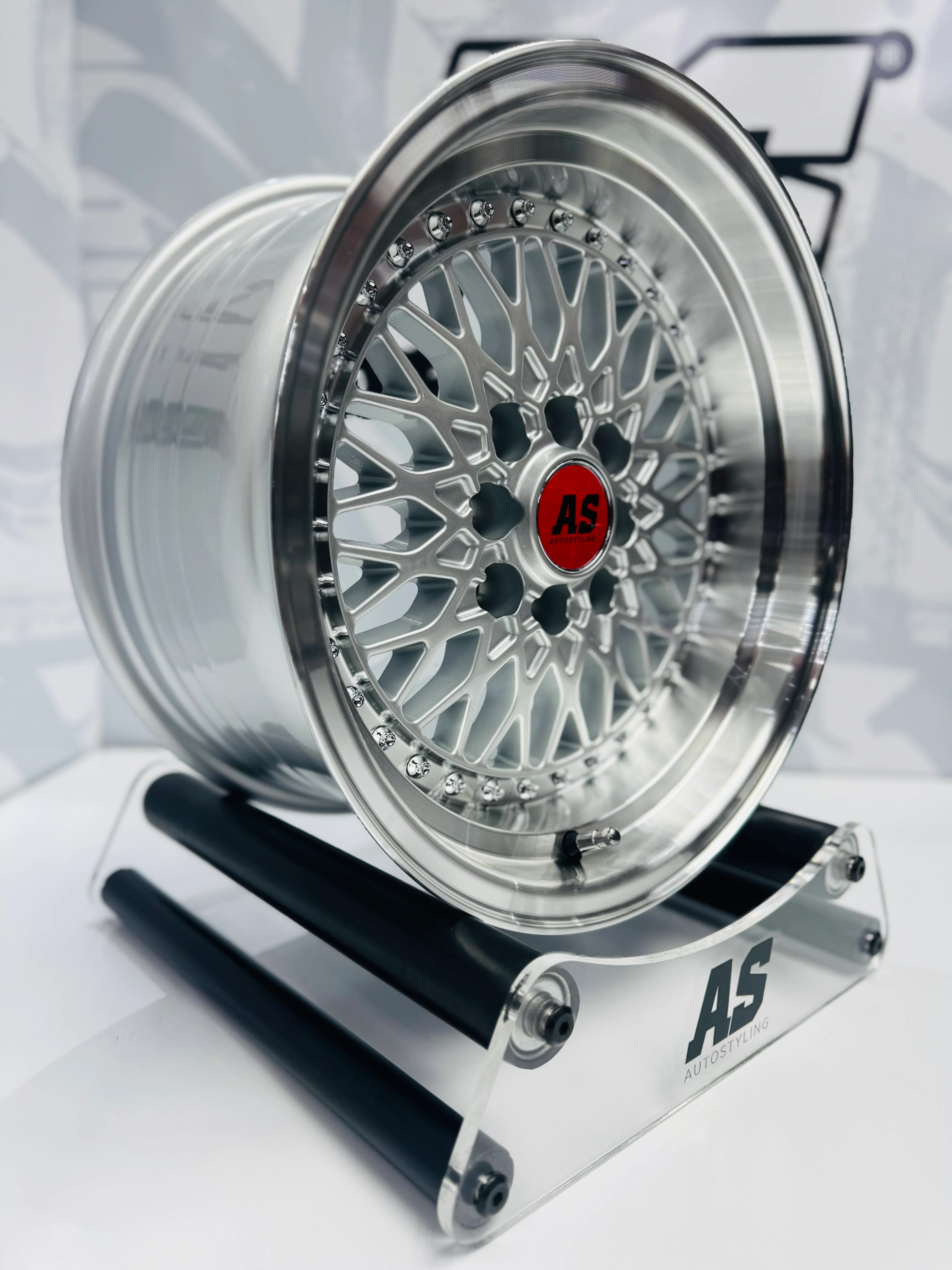 15” AS-7569 MESH  SILVER  4/100 4/114 wheels - Image 8