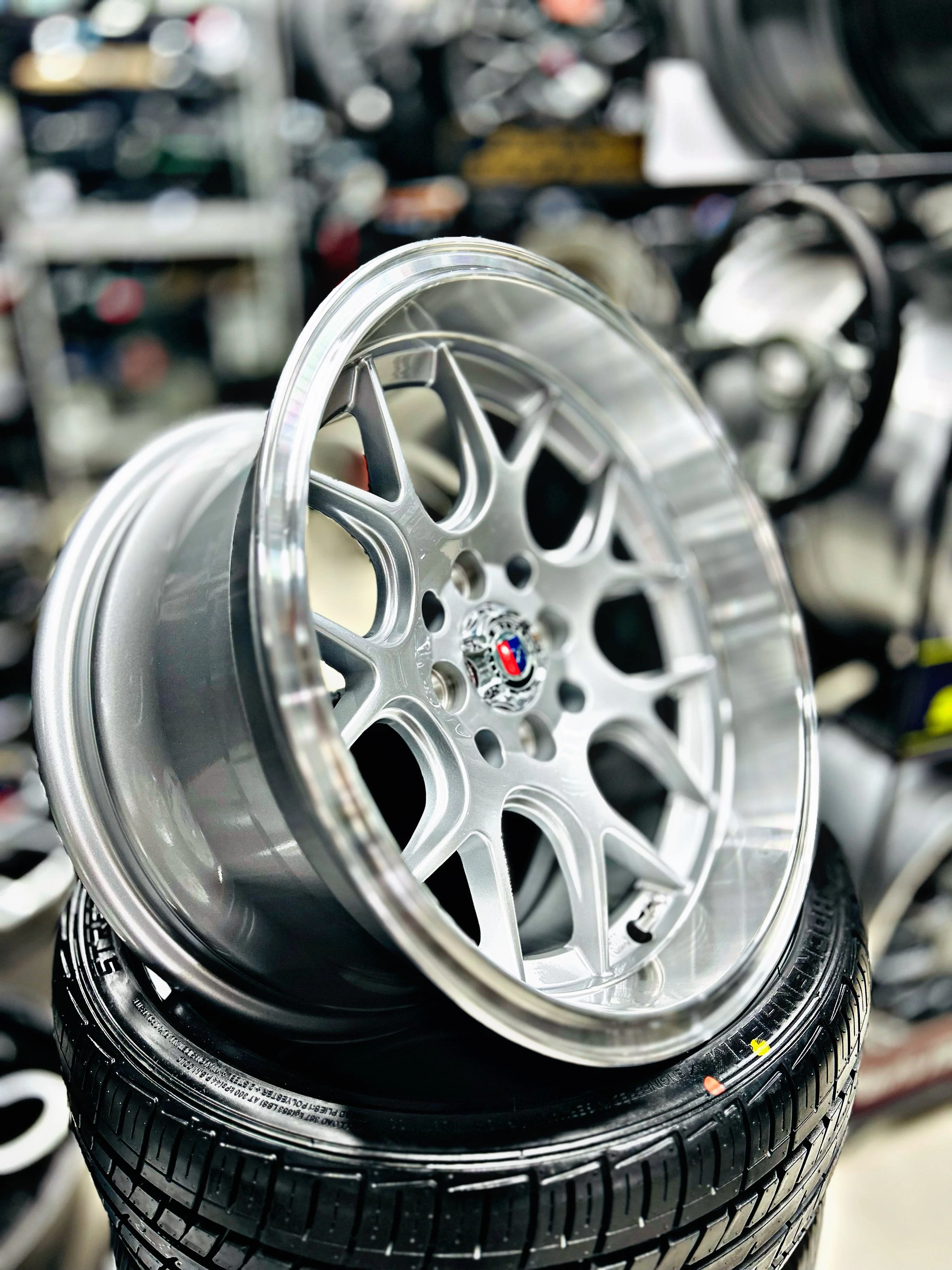 15” AS- 7646 4/100 4/114 silver wheels - Image 3