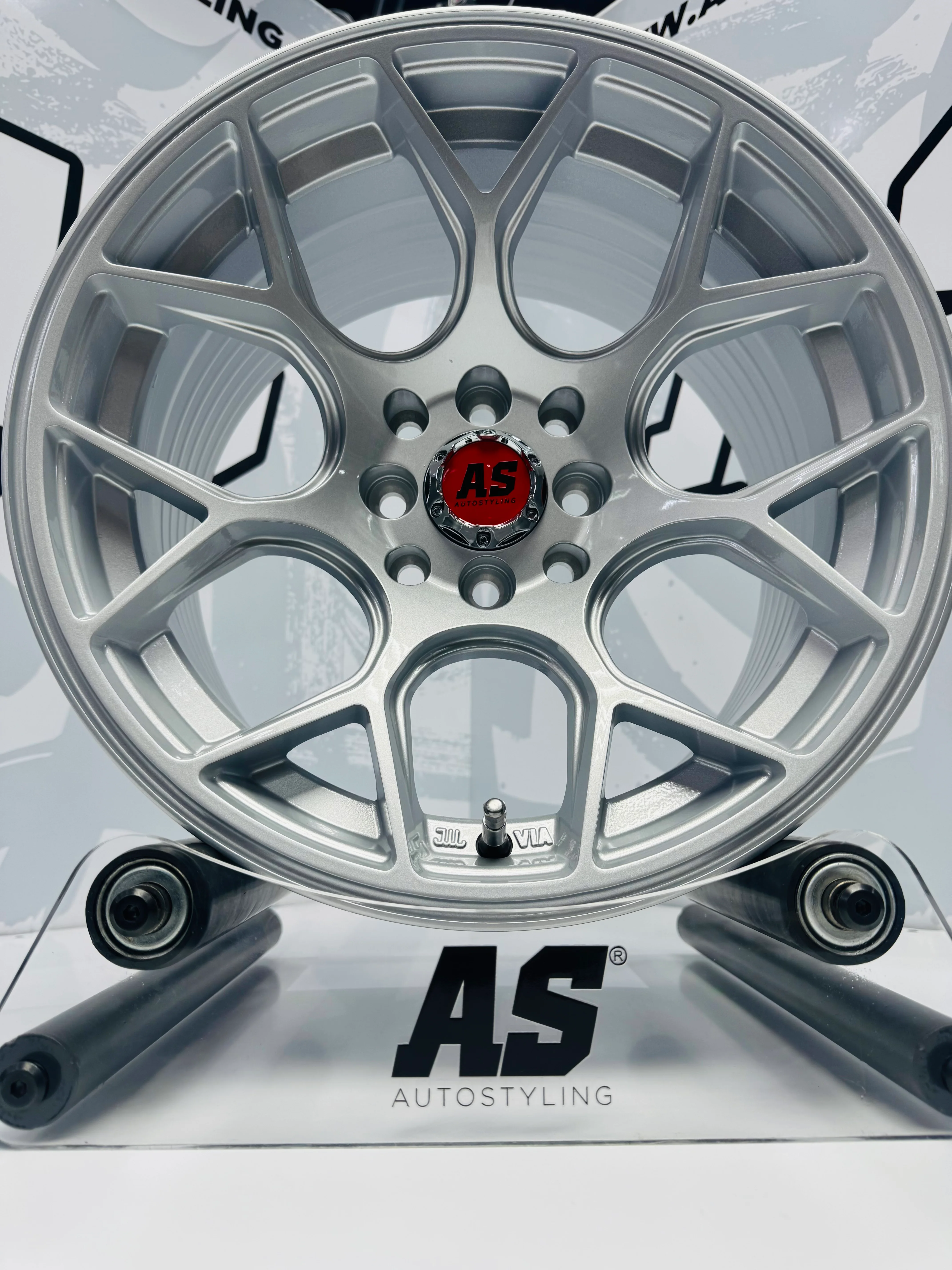 15” AS- 7686  4/100 4/114 silver wheels - Image 3