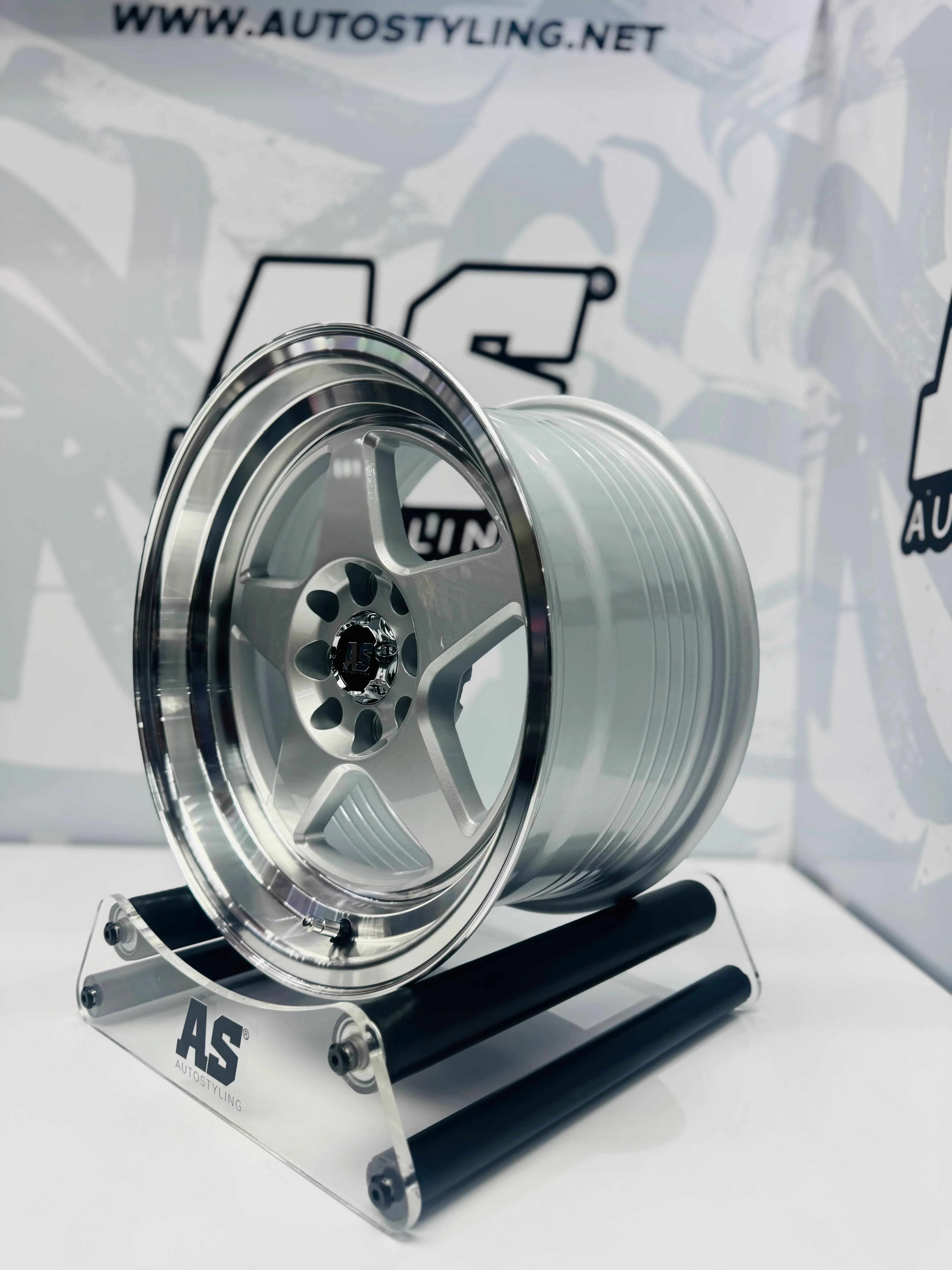 15” AS- 7701 4/100 4/108 silver wheels - Image 6