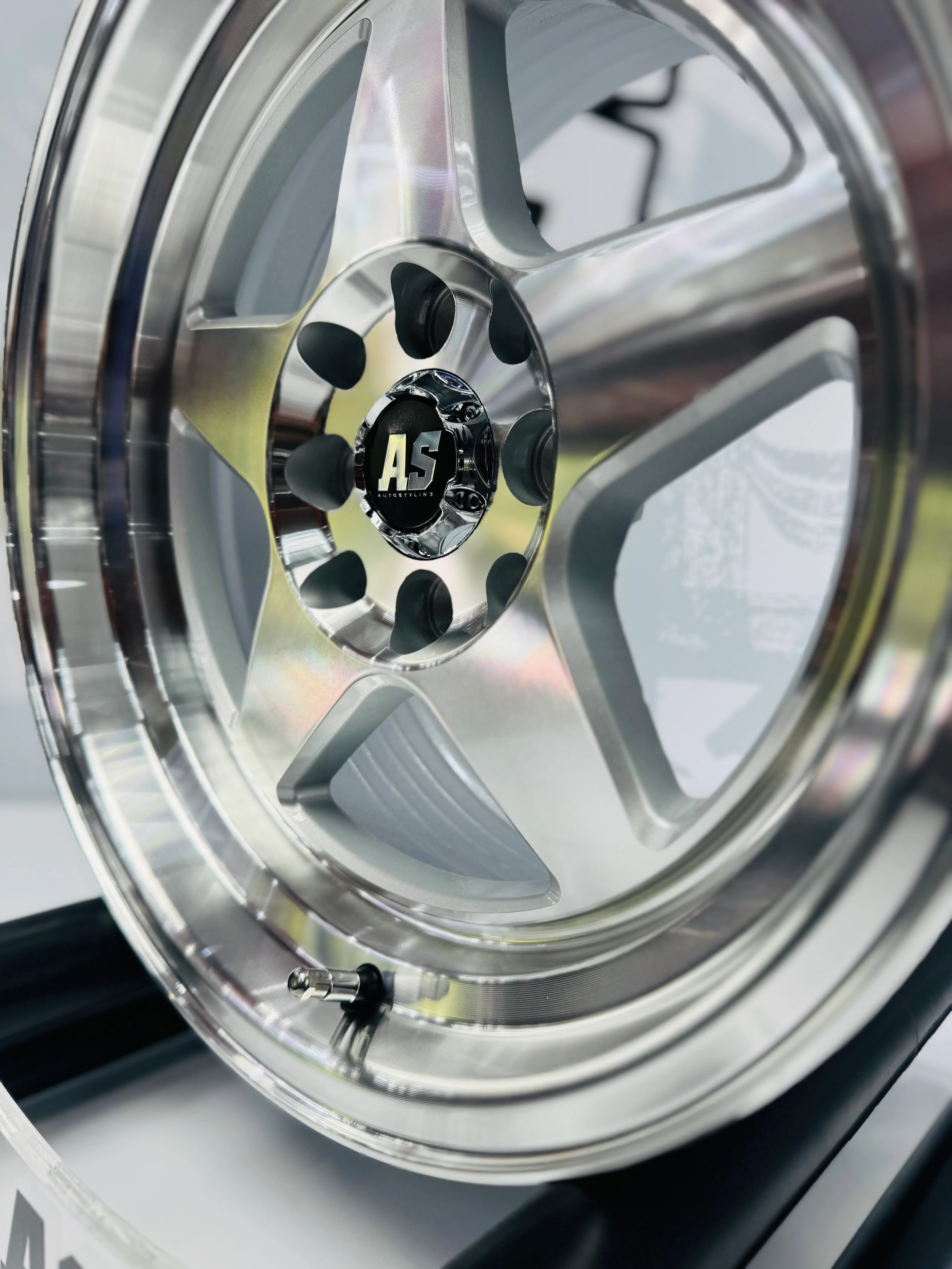 15” AS- APEX 4x100 & 4x114 MACHINE SILVER - Image 7