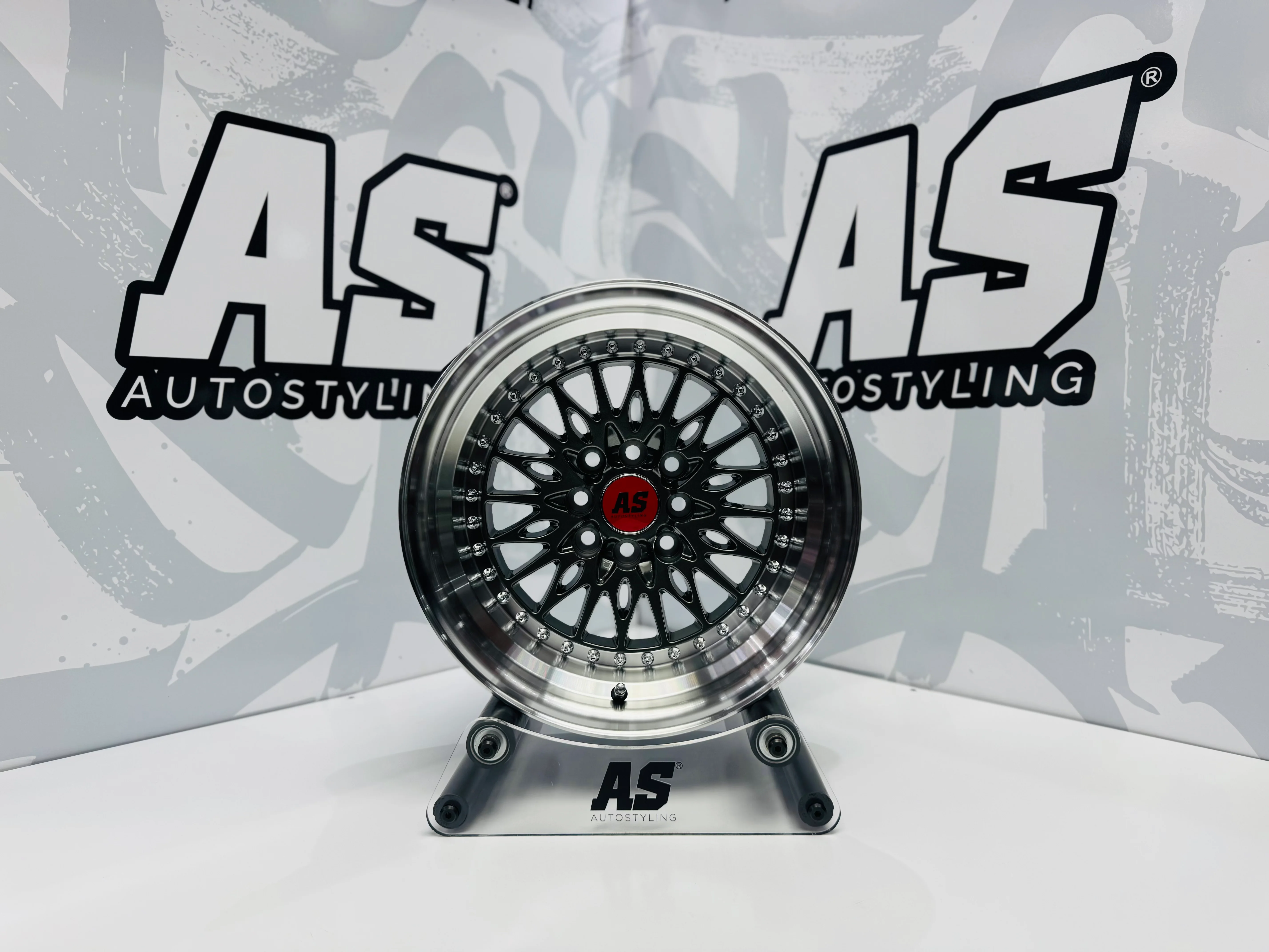 15” AS- M7579 4/100 4/114 gunmetal grey wheels - Image 2