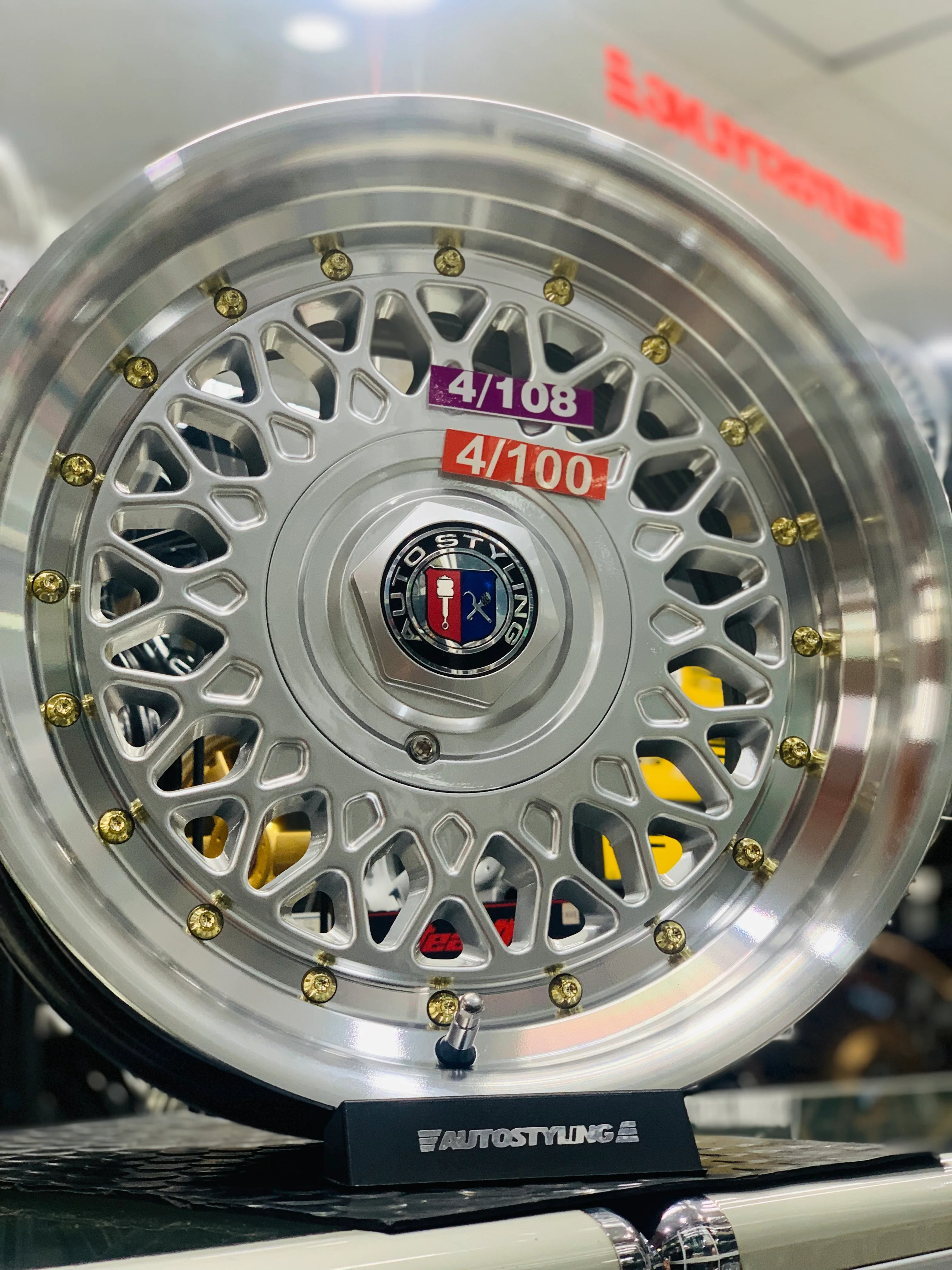 15” AS-PMESH 4x100  4x108 SILVER wheels - Image 2