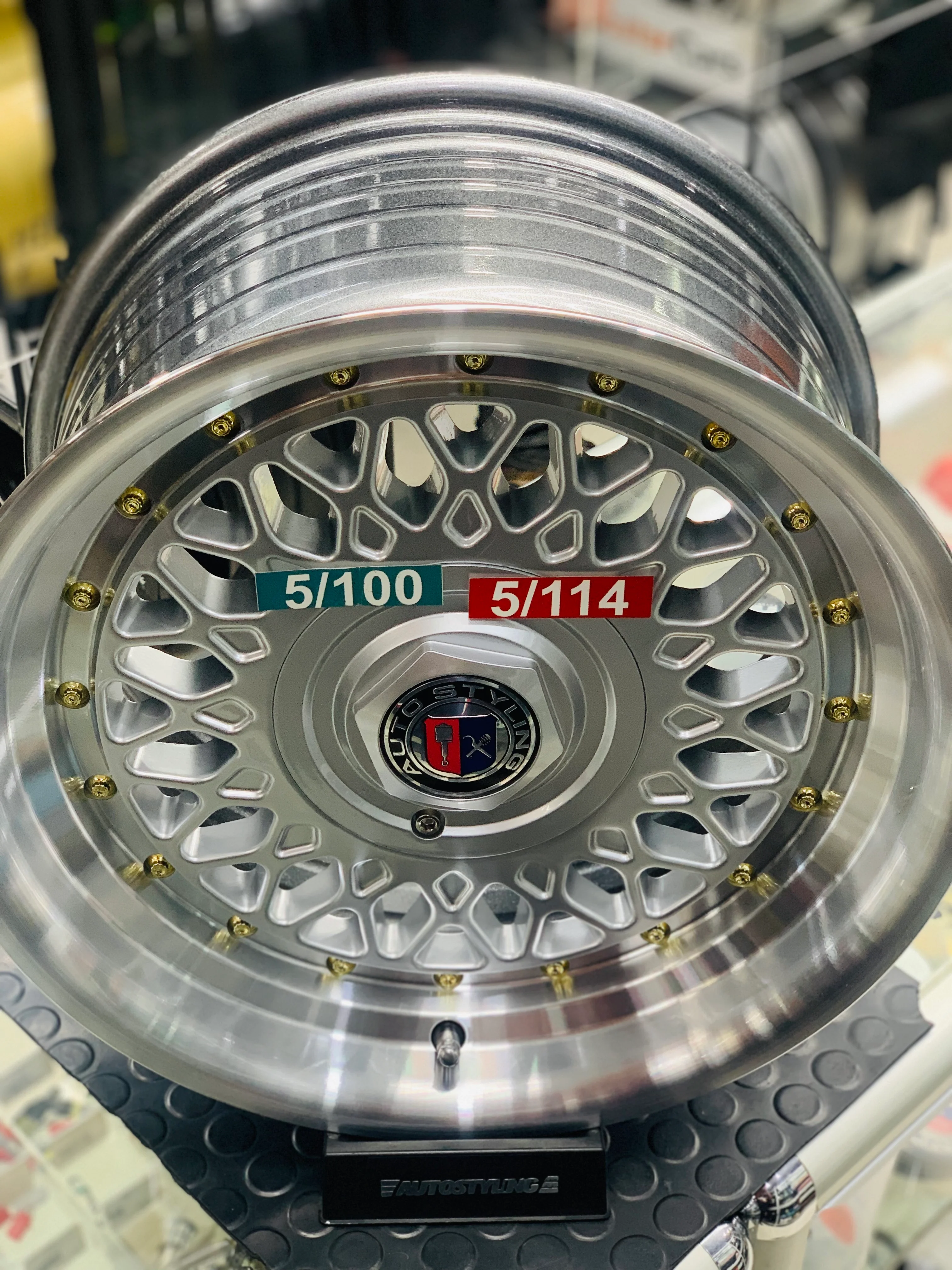 15” AS- PMESH SILVER  5x100 & 5x114 silver  wheels - Image 3