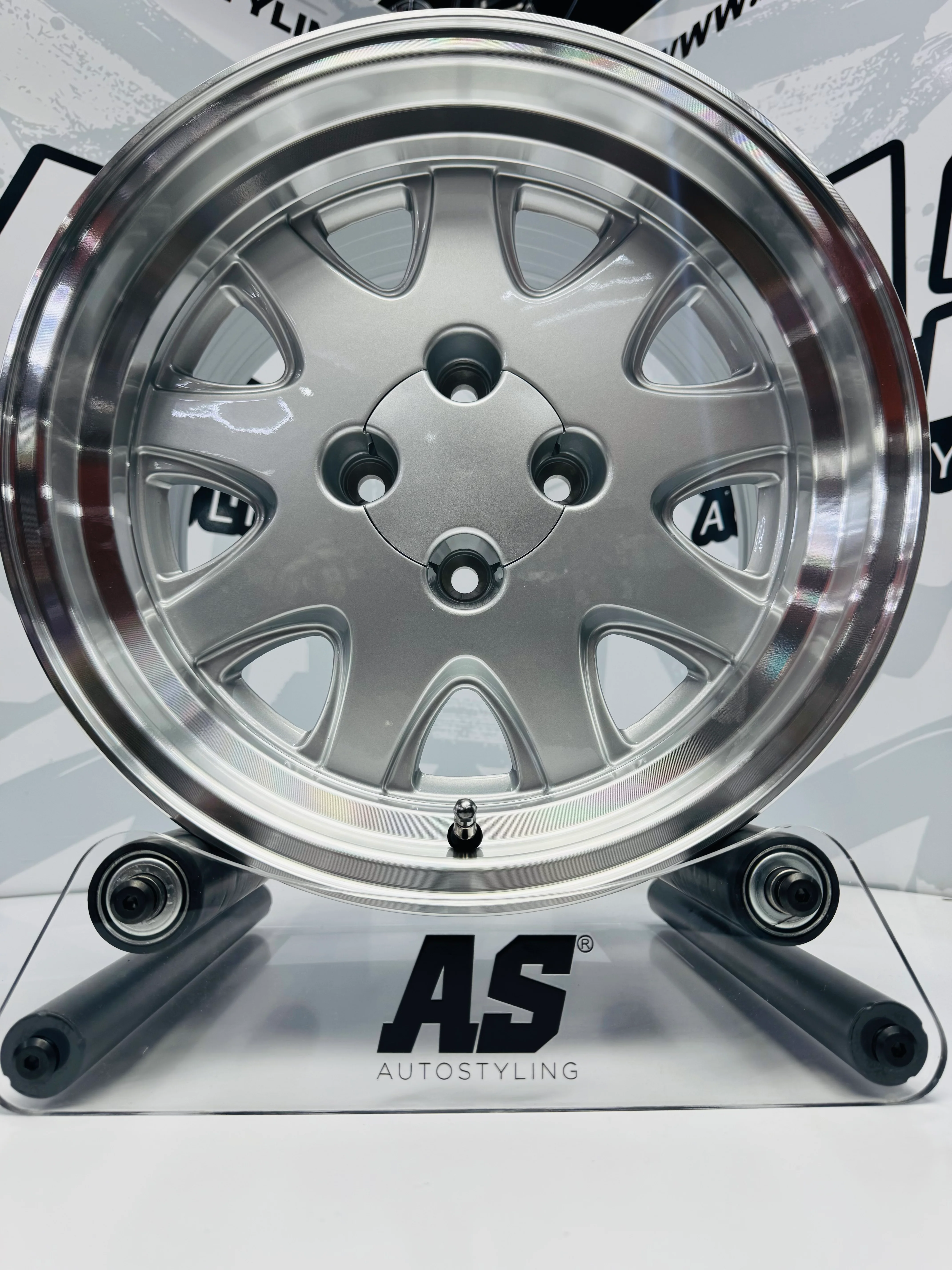 15” AS-TWINCAM  4x100 PCD DISHED SILVER - Image 9