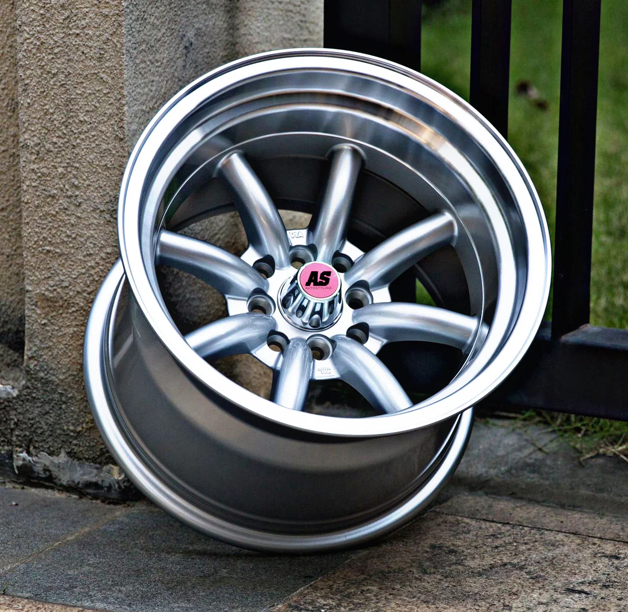 15” AS-WATA 9/10.5J 4/100 4/114 SILVER RIMS - Image 2