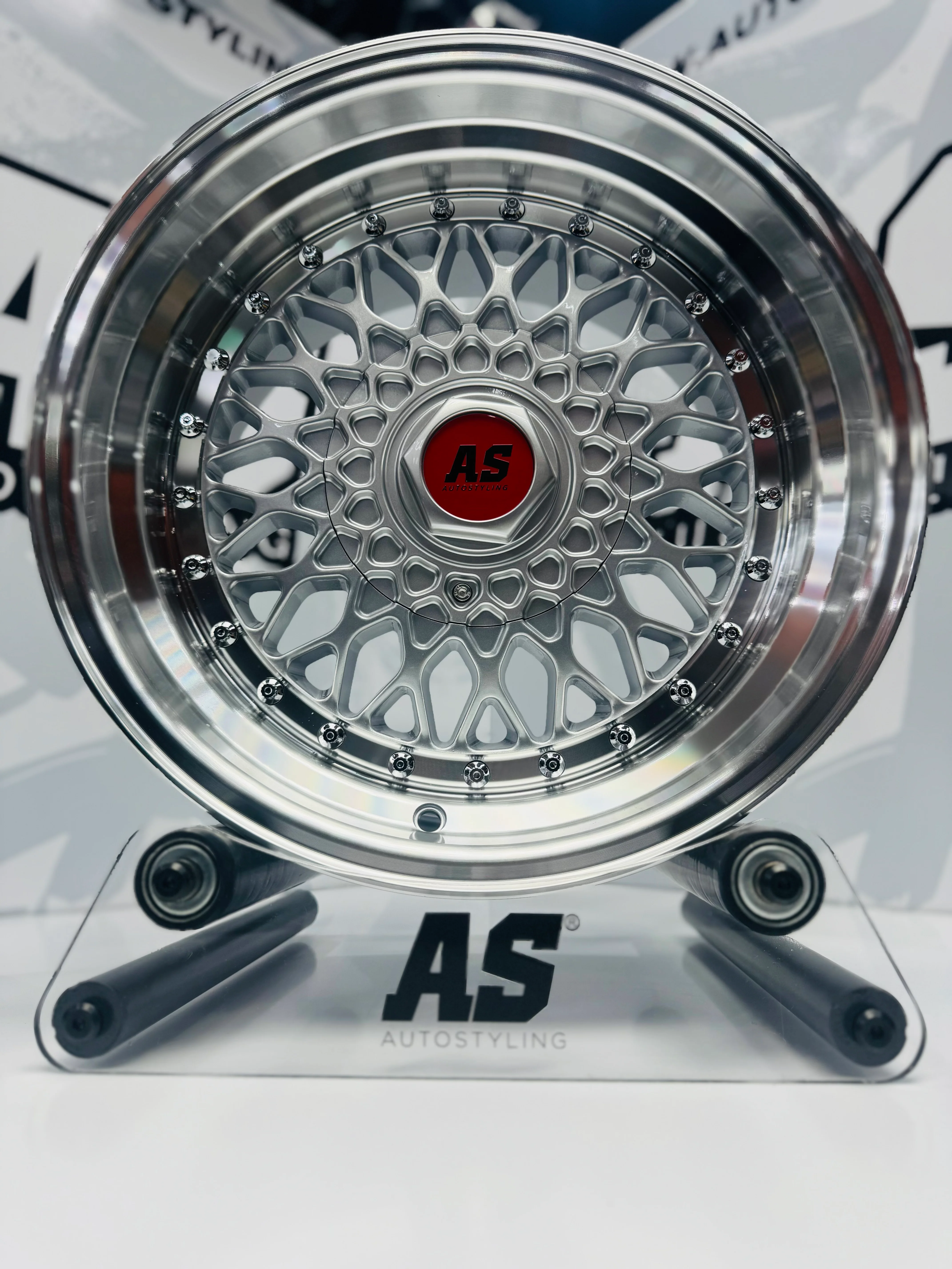 16” AS-MESH 8/9j 4/100 & 5/100 multi hole  SILVER - Image 2