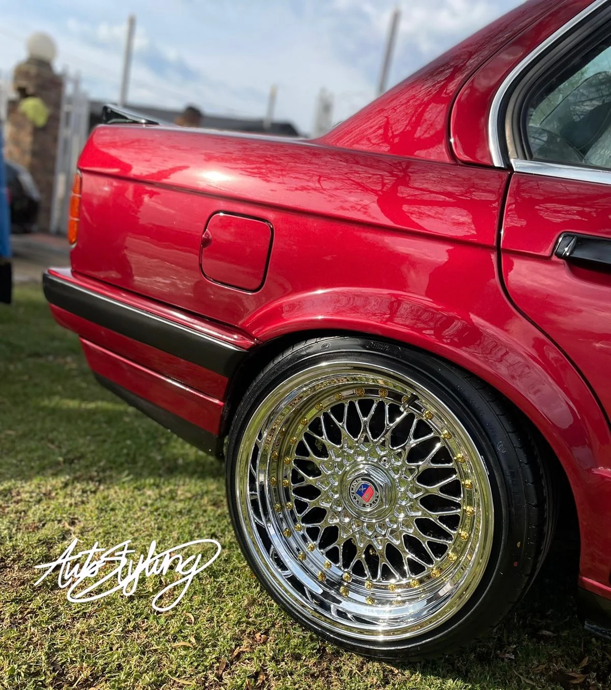 17” AS® Mesh chrome 4x100 & 5x100 10j rear GOLD STUDS - Image 20