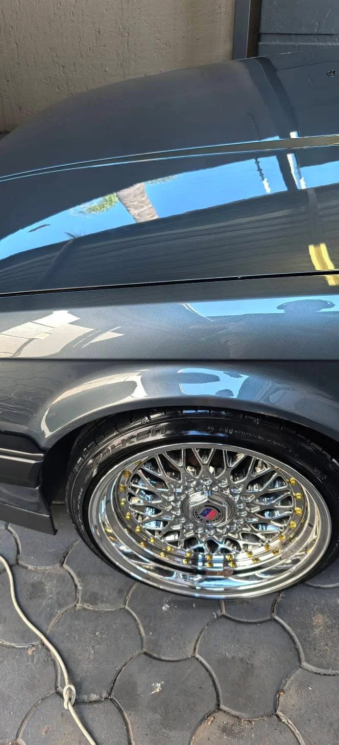 17” AS® Mesh chrome 4x100 & 5x100 10j rear GOLD STUDS - Image 88