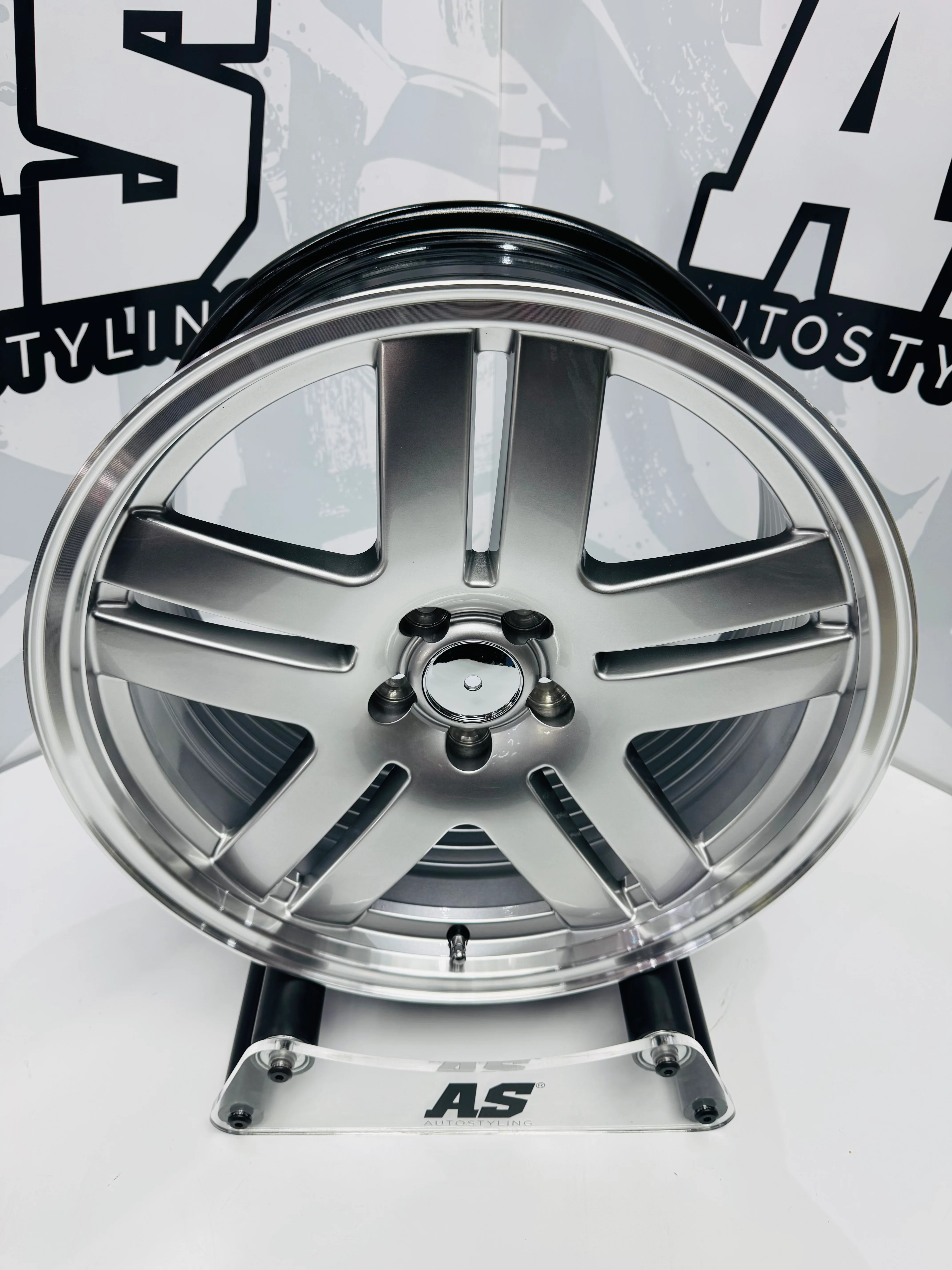 17” AS- LONGBEACH DISHED 5/100 SILVER RIMS - Image 7