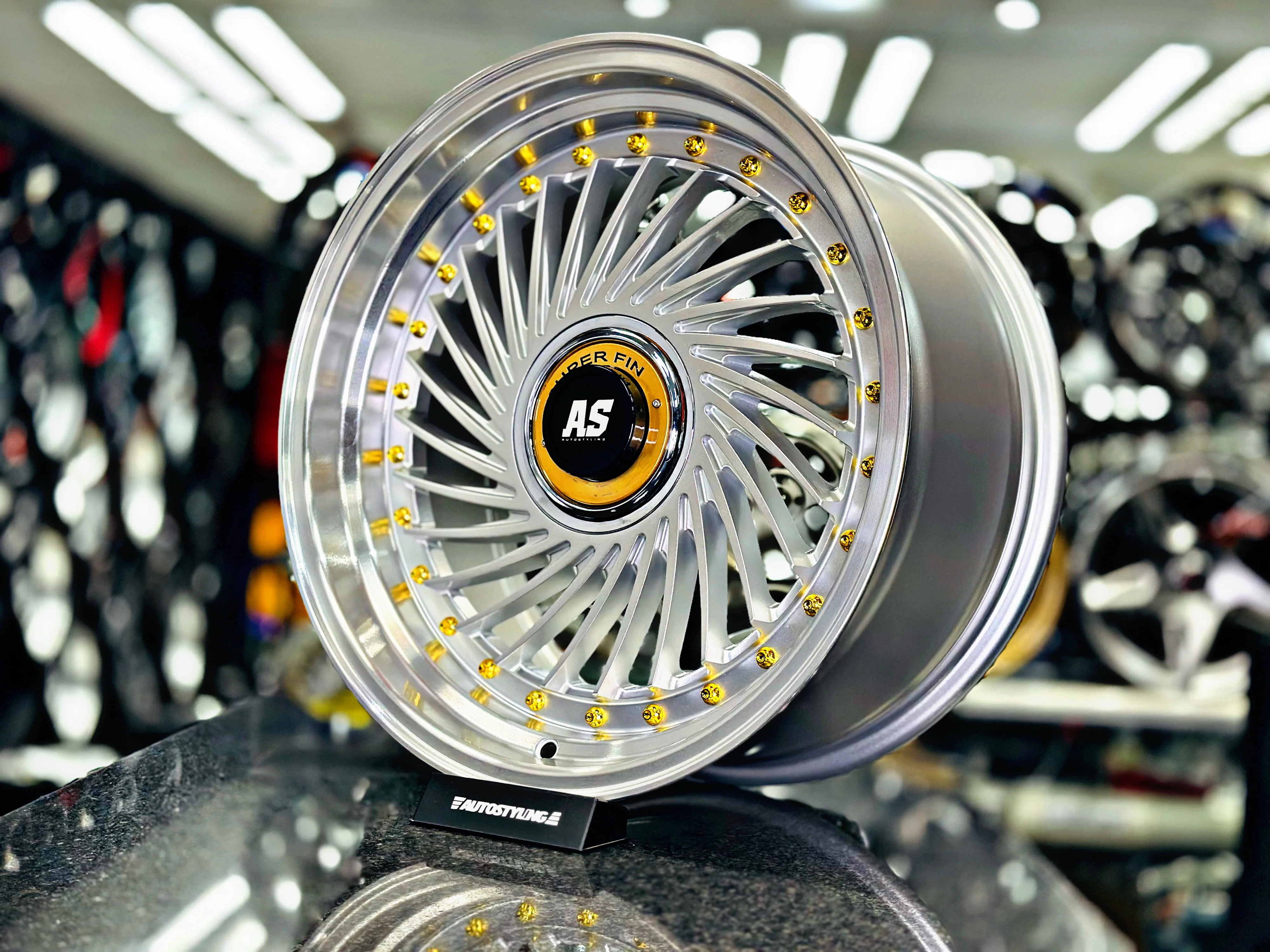 17” AS SUPERFIN (N) 4x100 & 4x114  SILVER wheels