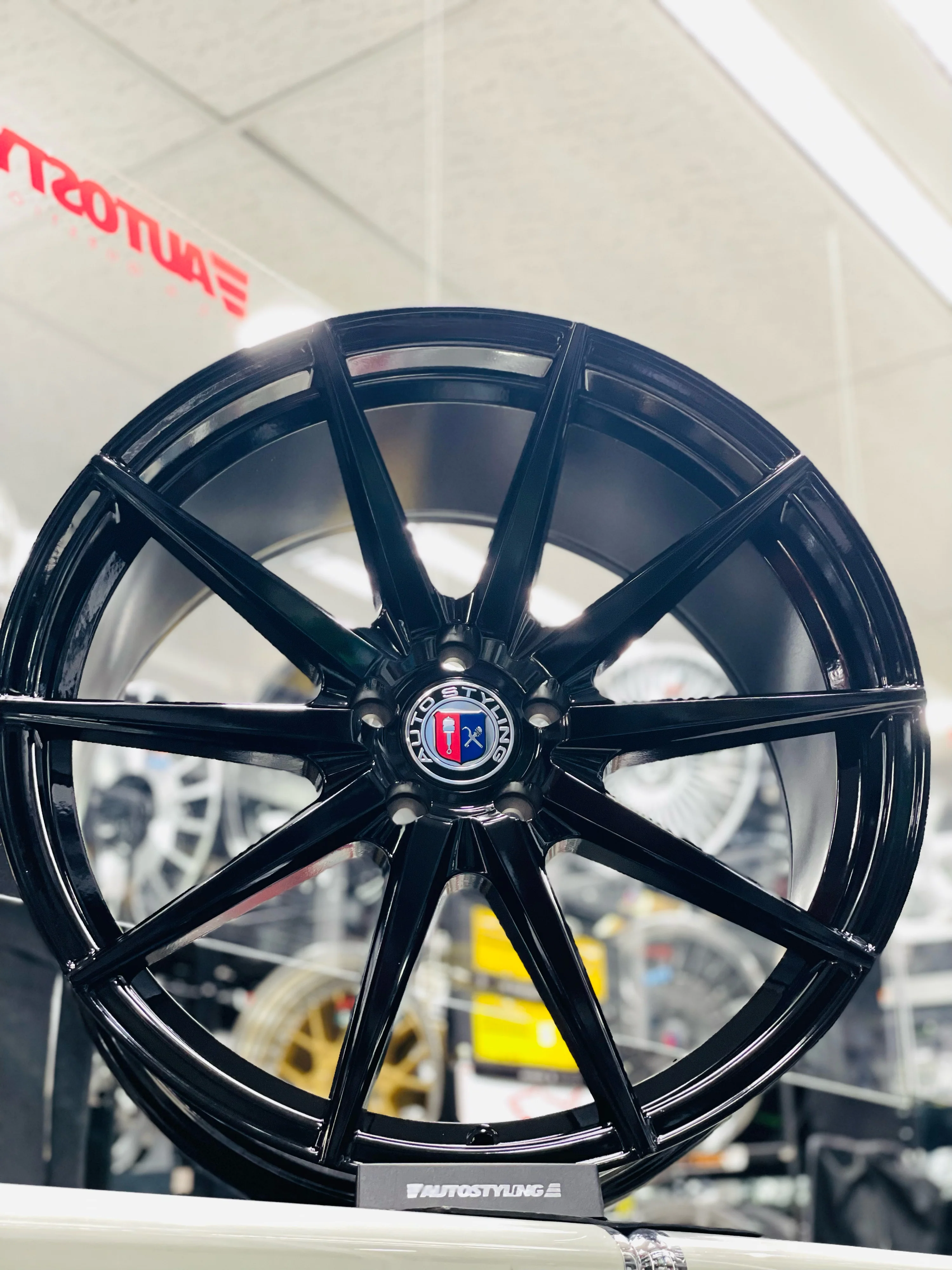 20” AS-5010 5x112 PCD GLOSS BLACK wheels - Image 3