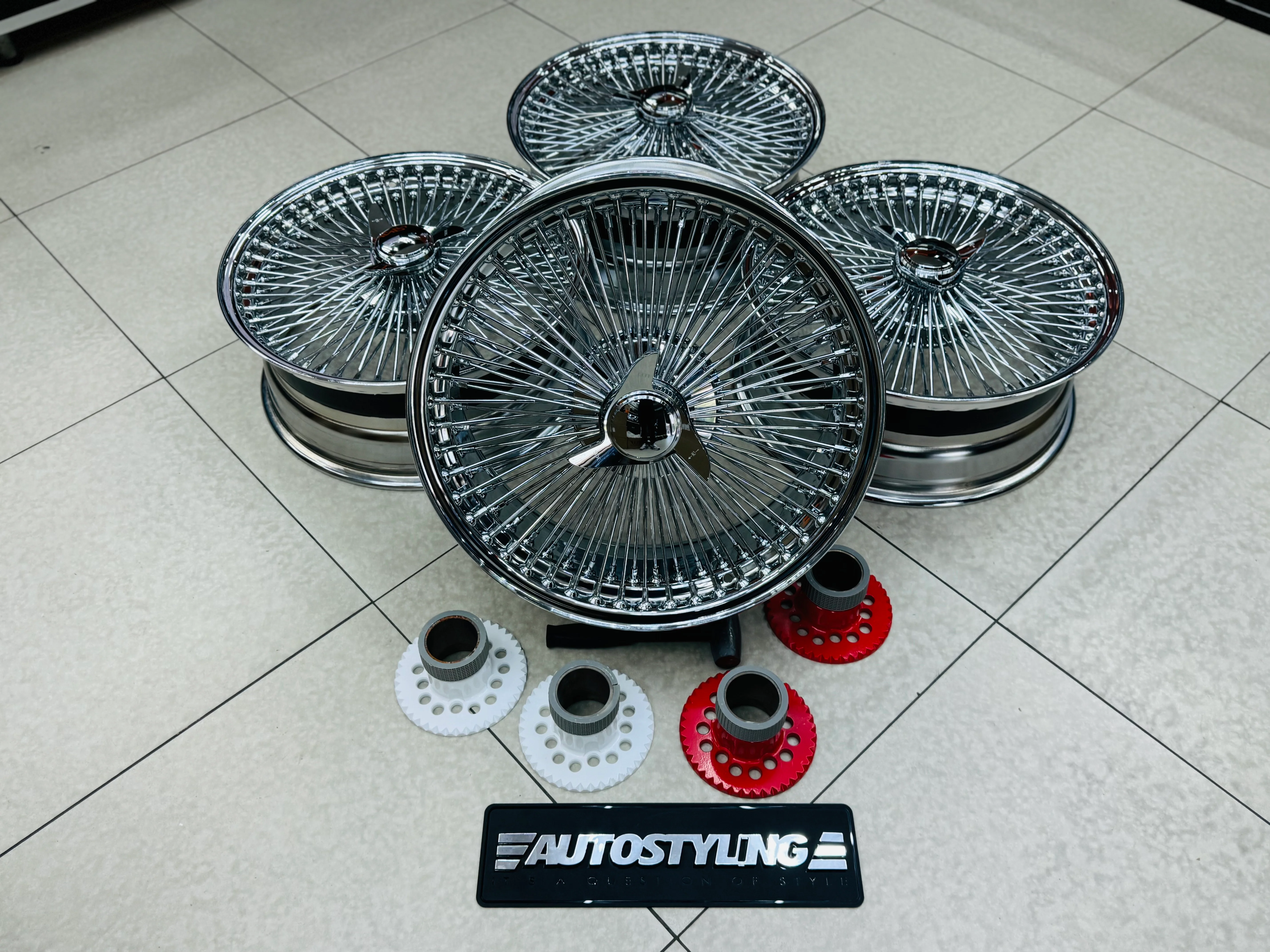 20” AS - 1000 SPOKE WIRE WHEEL FITS ALL CARS - Image 21