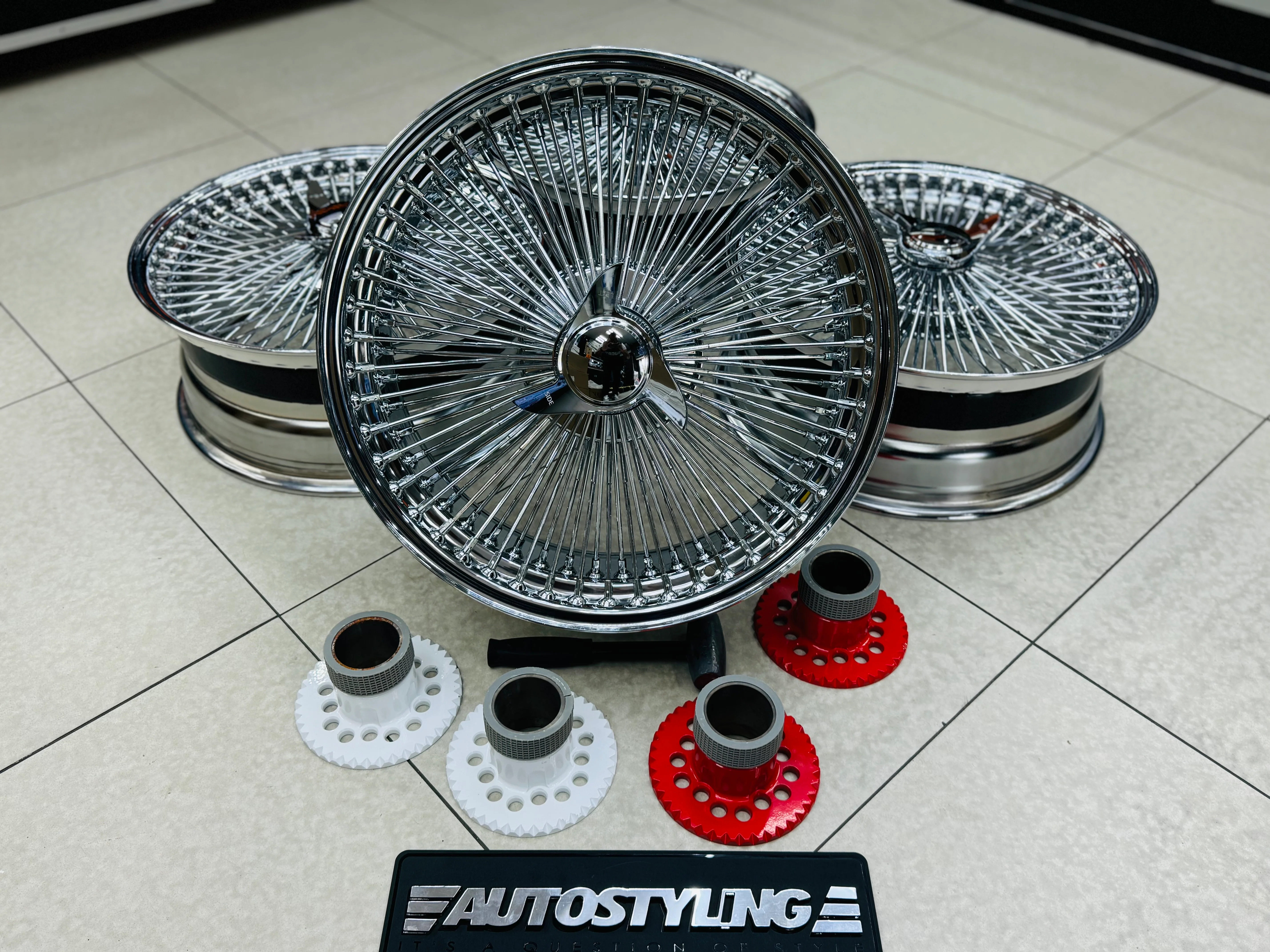 20” AS - 1000 SPOKE WIRE WHEEL FITS ALL CARS - Image 9