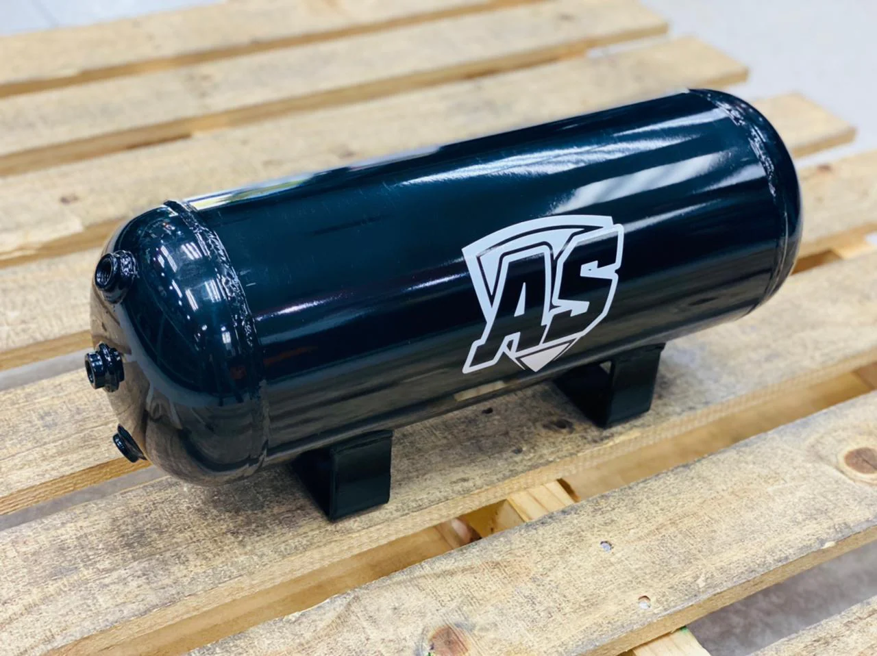 3 gallon steel AS- AIR tank gloss black - Image 2