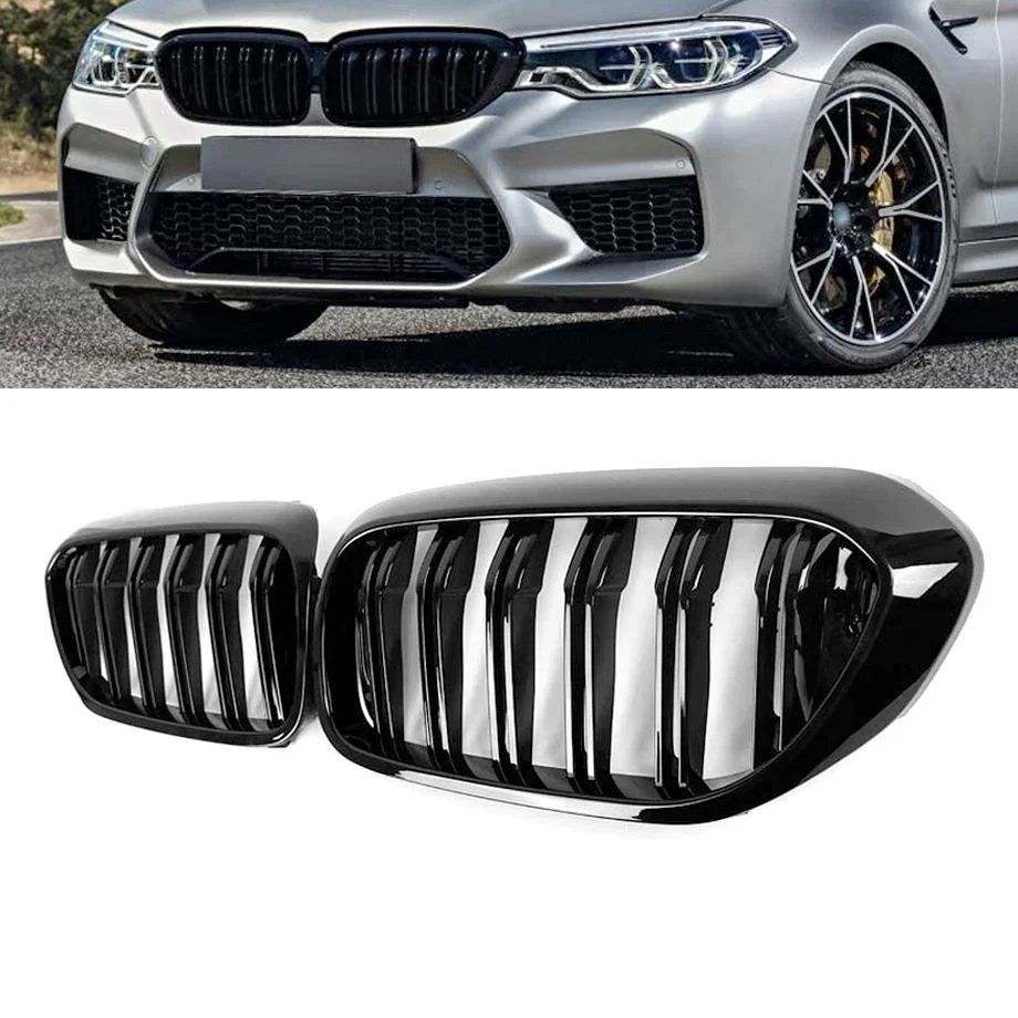 BM G30 5-Series Piano Black Double Slat Kidney Grille (19-On)