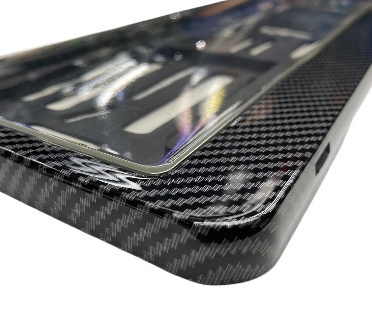 CARBON NUMBER PLATE HOLDER WITH DOMED PLASTIC COVERING - Image 3