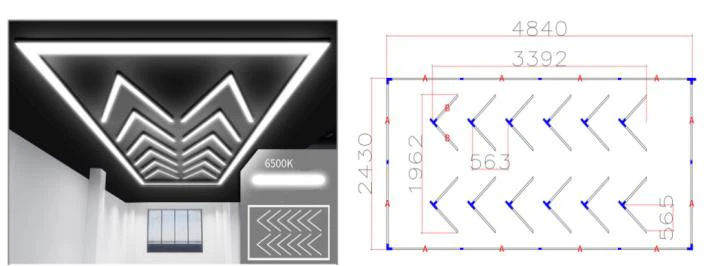 Designer Hexagon /arrow led lights 4.8m x2.4m - Image 37