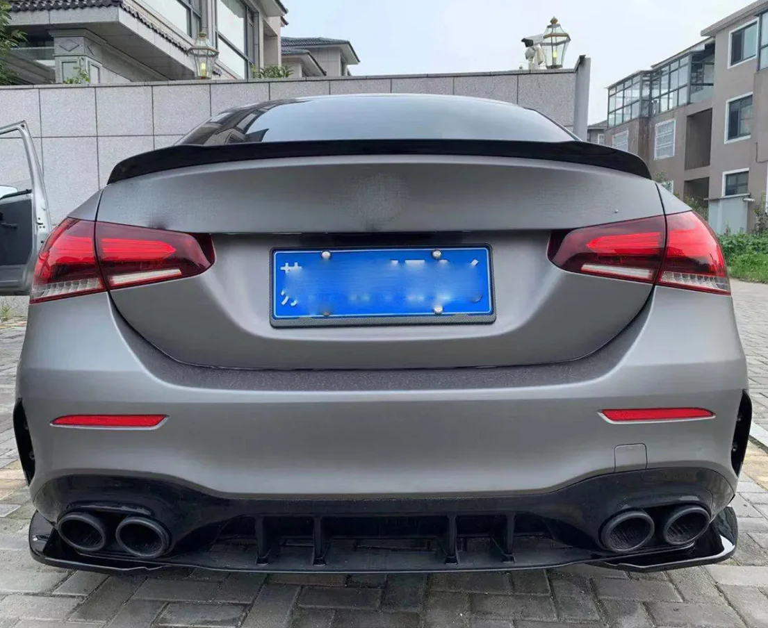 For Benz A-Class W177 A35 AMG Sedan 2019-22 Rear Bumper Splitters Winglet Apron - Image 7