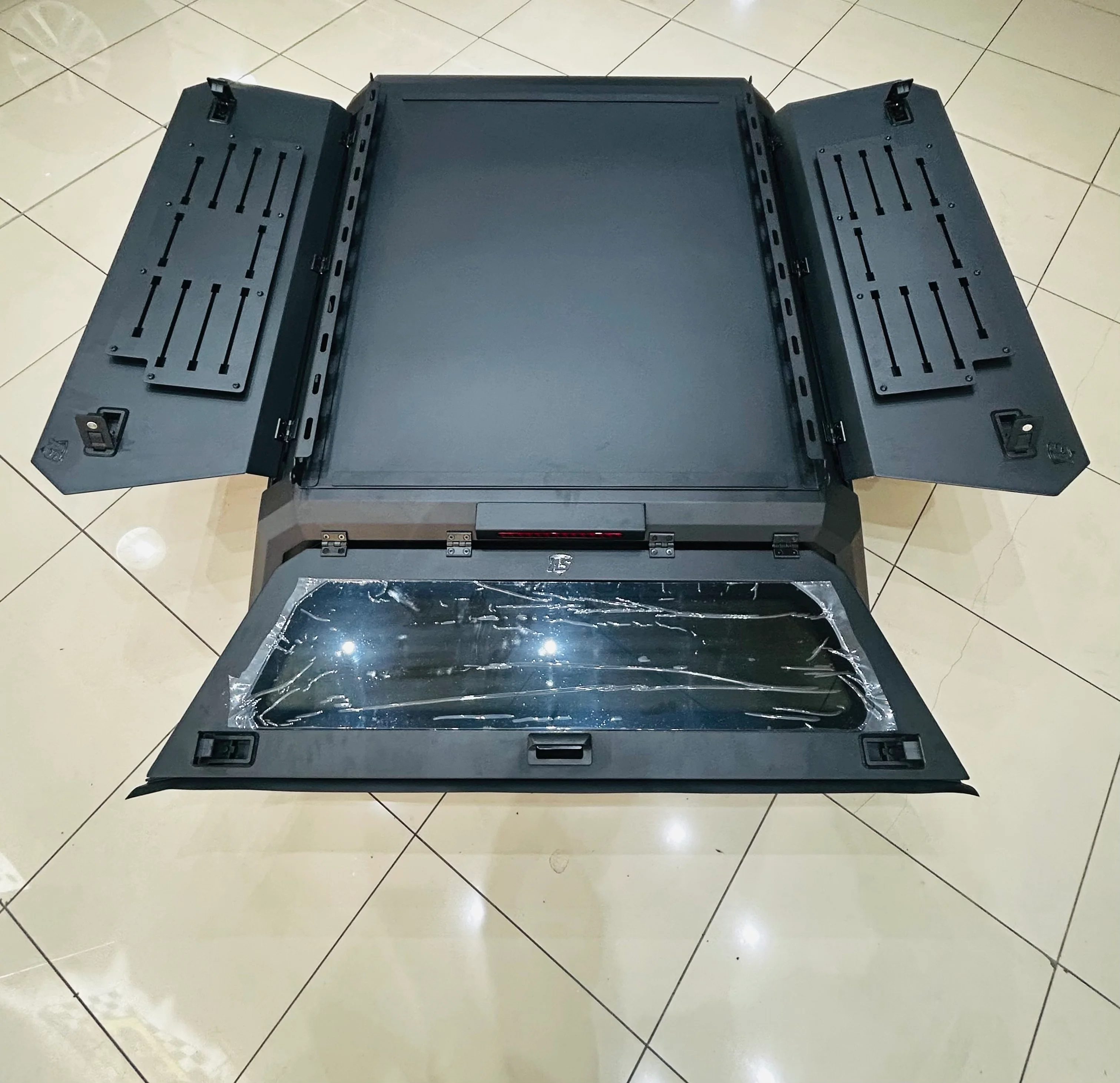 FORD RANGER T9 2023+ BLACK STEEL RAMBO CANOPY - Image 10