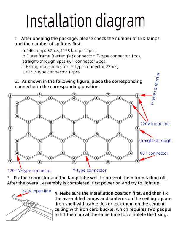 Autostyling Klerksdorp Hexagonal Grid Light Aluminium Ceiling Light LED Ceiling Lamp With Bulb (White) 2.4m x4.8m WHOLESALE PRICE DIRECT TO PUBLIC ! - Image 8
