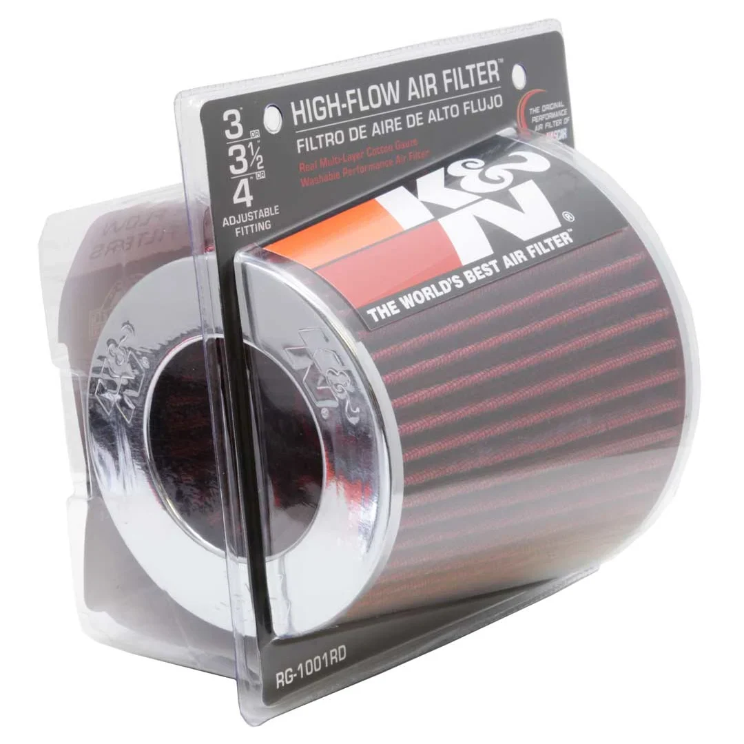ORIGINAL  K&N RG-1001 Performance Cone Air Filter (76mm/90mm/100mm) - Image 4