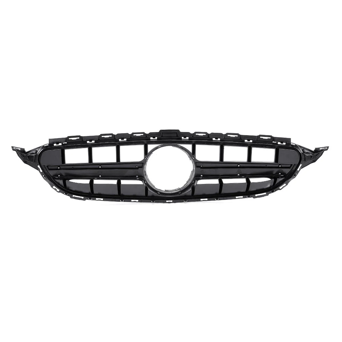 MERCEDES W205 C63 MATT BLACK GRILL CAMERA COMPATIBLE - Image 3