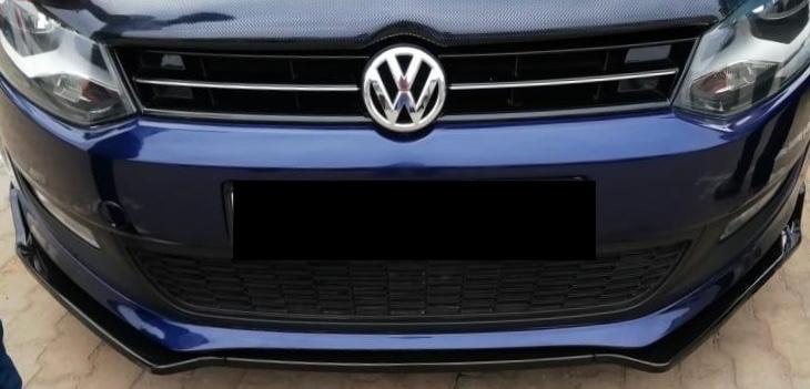 POLO 6 / POLO 7 TSI VIVO 3pce PLASTIC GLOSS BLACK FRONT SPOILER - Image 4