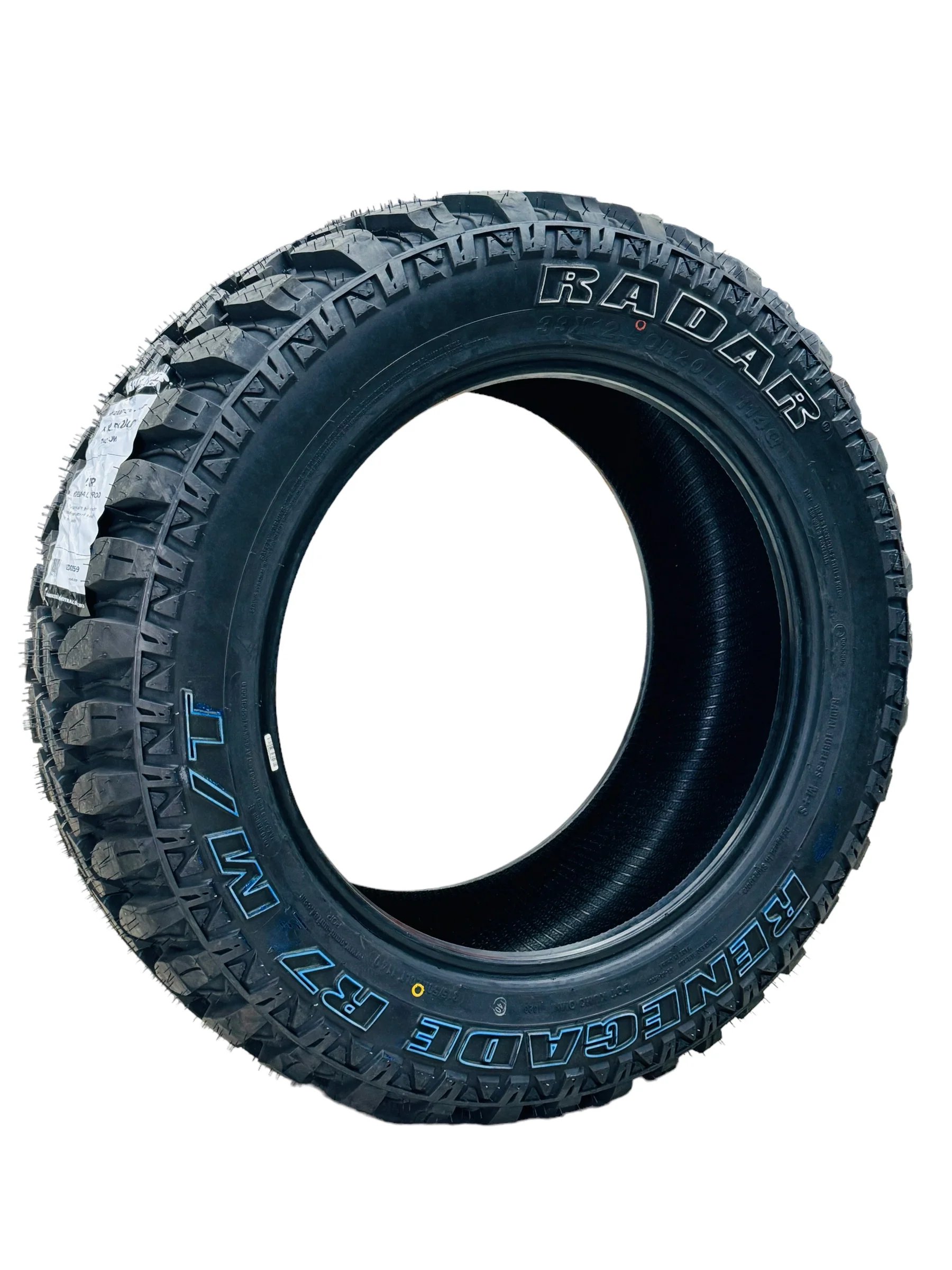 20” 33x12.5 RADAR RENEGADE R7 MUD TERRAIN WHITE LETTER TYRES SOLD IN SET OF 4