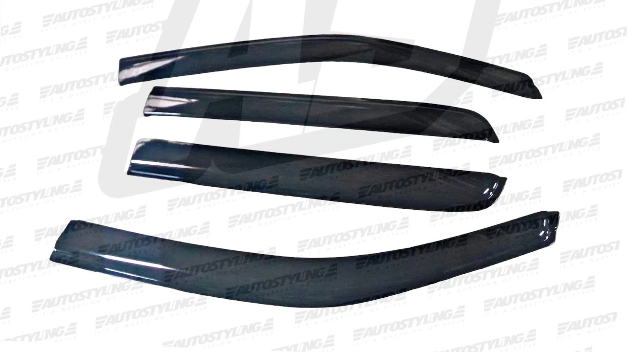 RANGER 2012-2016 4pce GLOSS BLACK INJECTION MOULDED WINDSHIELDS GLOSS BLACK