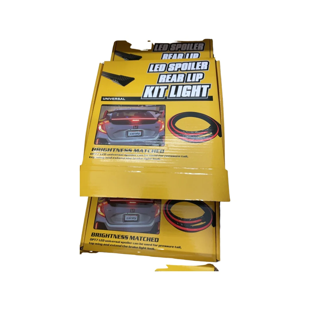 Samurai rubber carbon look boot lip with led - Image 2