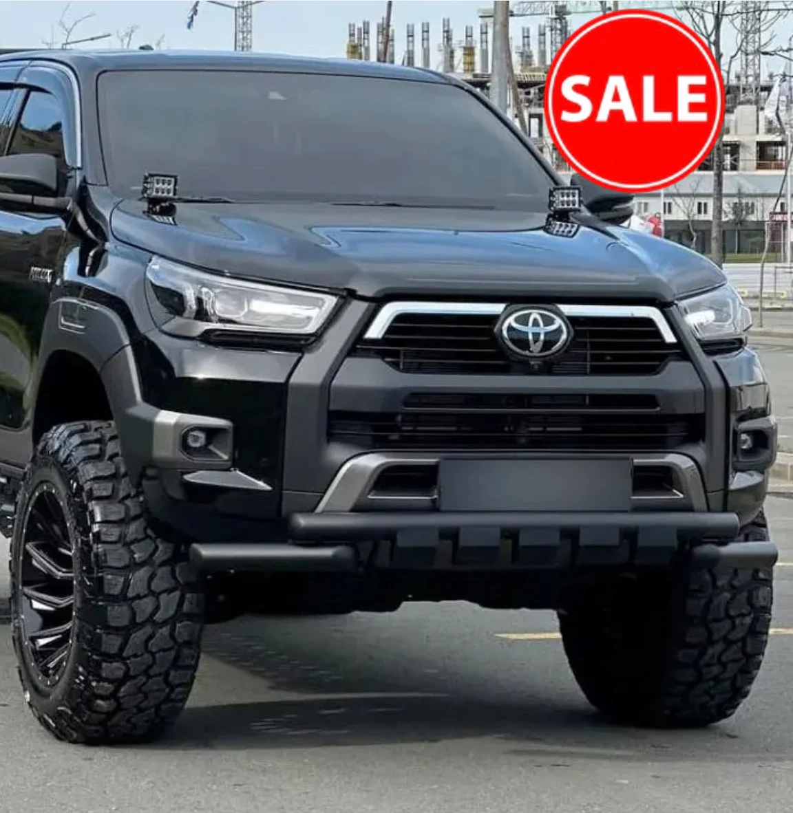 TOYOTA HILUX 2016+ BUMPER GUARD / NUDGE BAR / STYLING BAR BLACK - Image 4