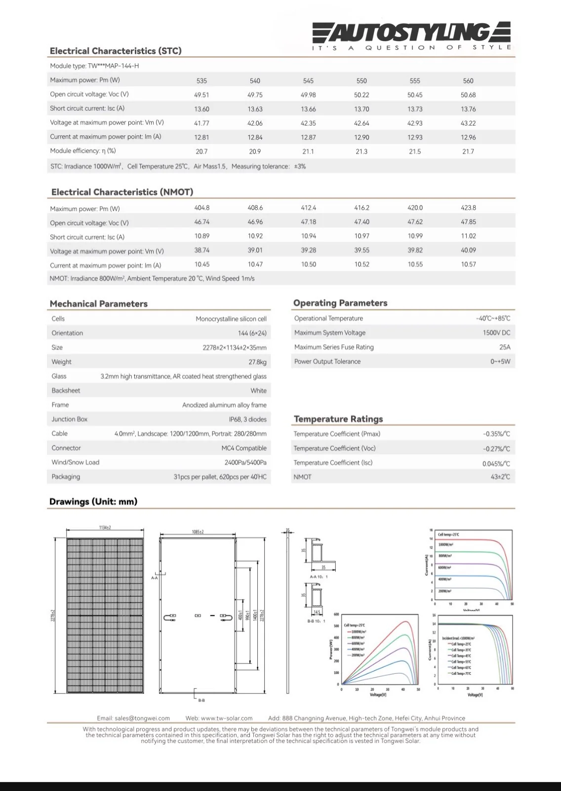 TW Solar - Solar Power Panels 550w Monocrystalline - Image 3