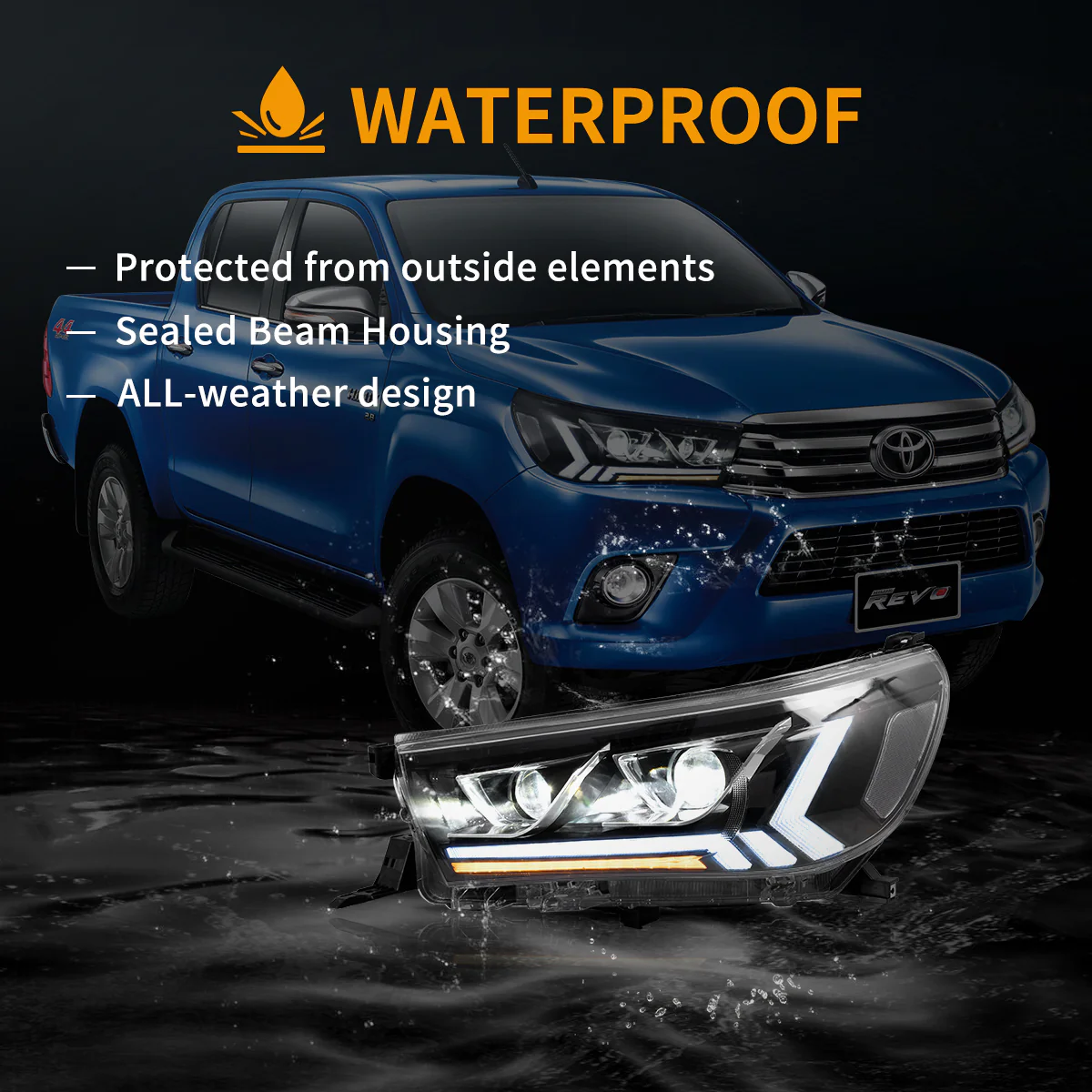 VLAND LED Headlights For 2015-2020 Toyota Hilux Front Lights - Image 17