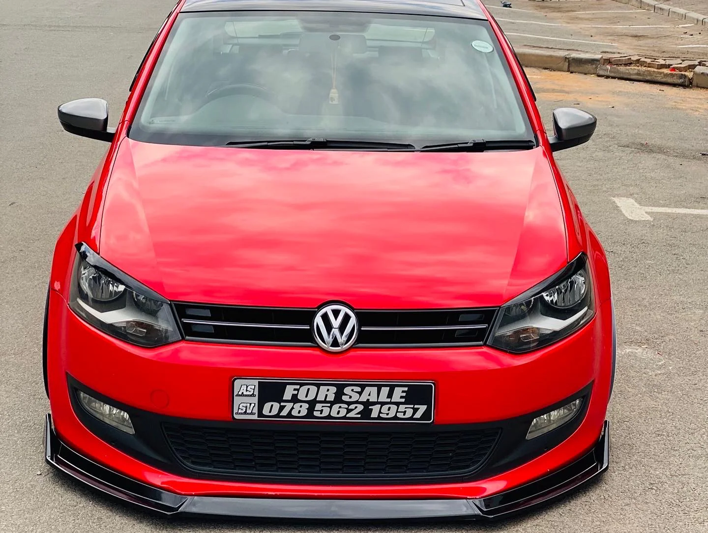 NEW IMPROVED VW POLO 6/ POLO 7 TSI VIVO 3pce NEW PLASTIC GLOSS BLACK FRONT SPOILER - Image 12