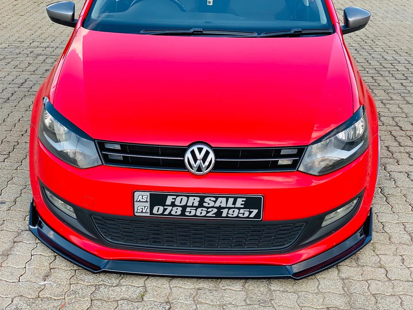 NEW IMPROVED VW POLO 6/ POLO 7 TSI VIVO 3pce NEW PLASTIC GLOSS BLACK FRONT SPOILER - Image 9